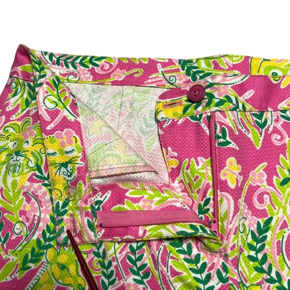 Lilly Pulitzer Millionaire's Row Jungle Cats Crop Floral Pants SIZE 6 WAIST 31 - Picture 5 of 9